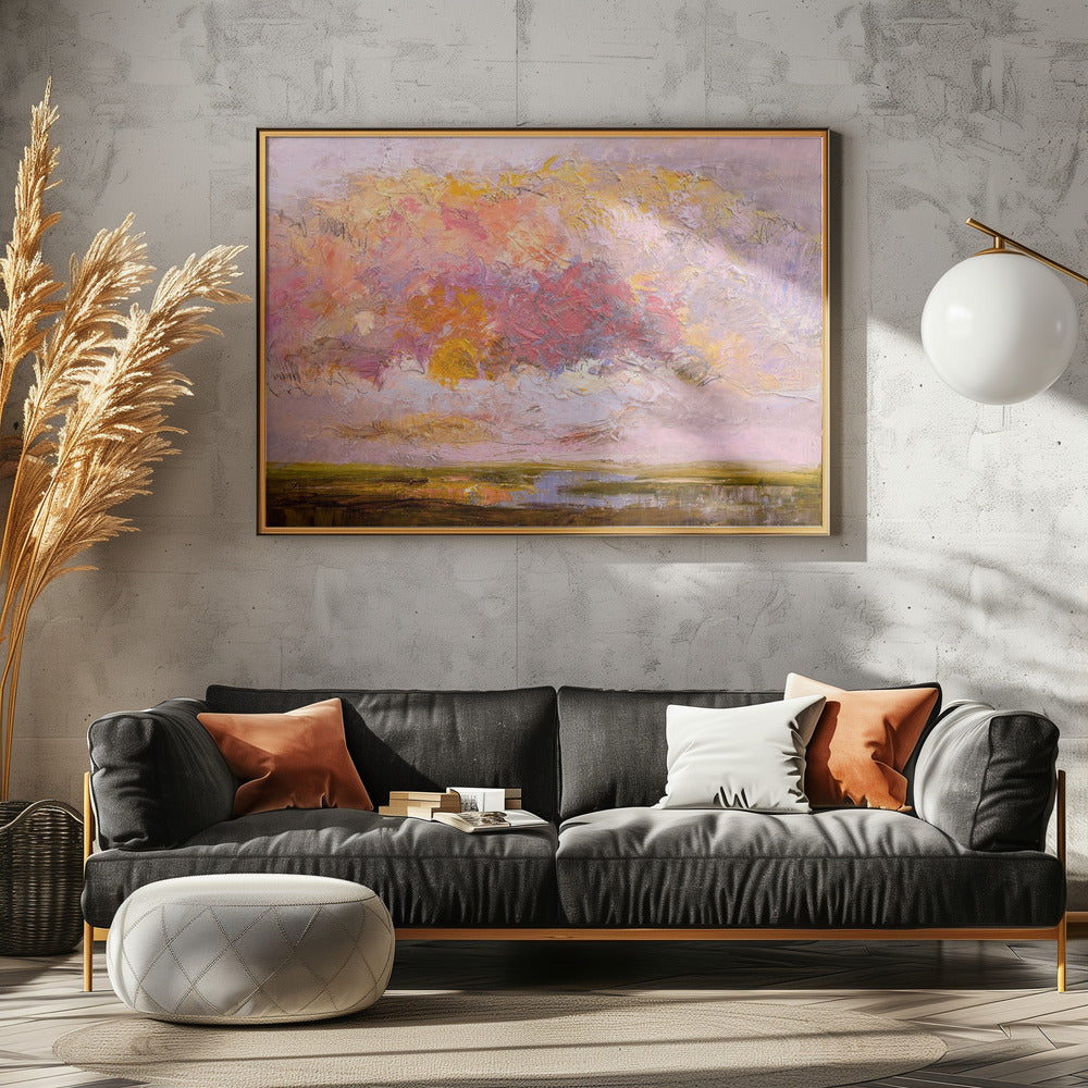 Vibrant Pink Horizon | Canvas