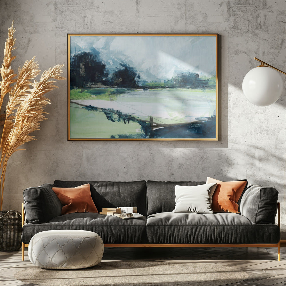 Een stille reflectie Landschap 2 | Canvas