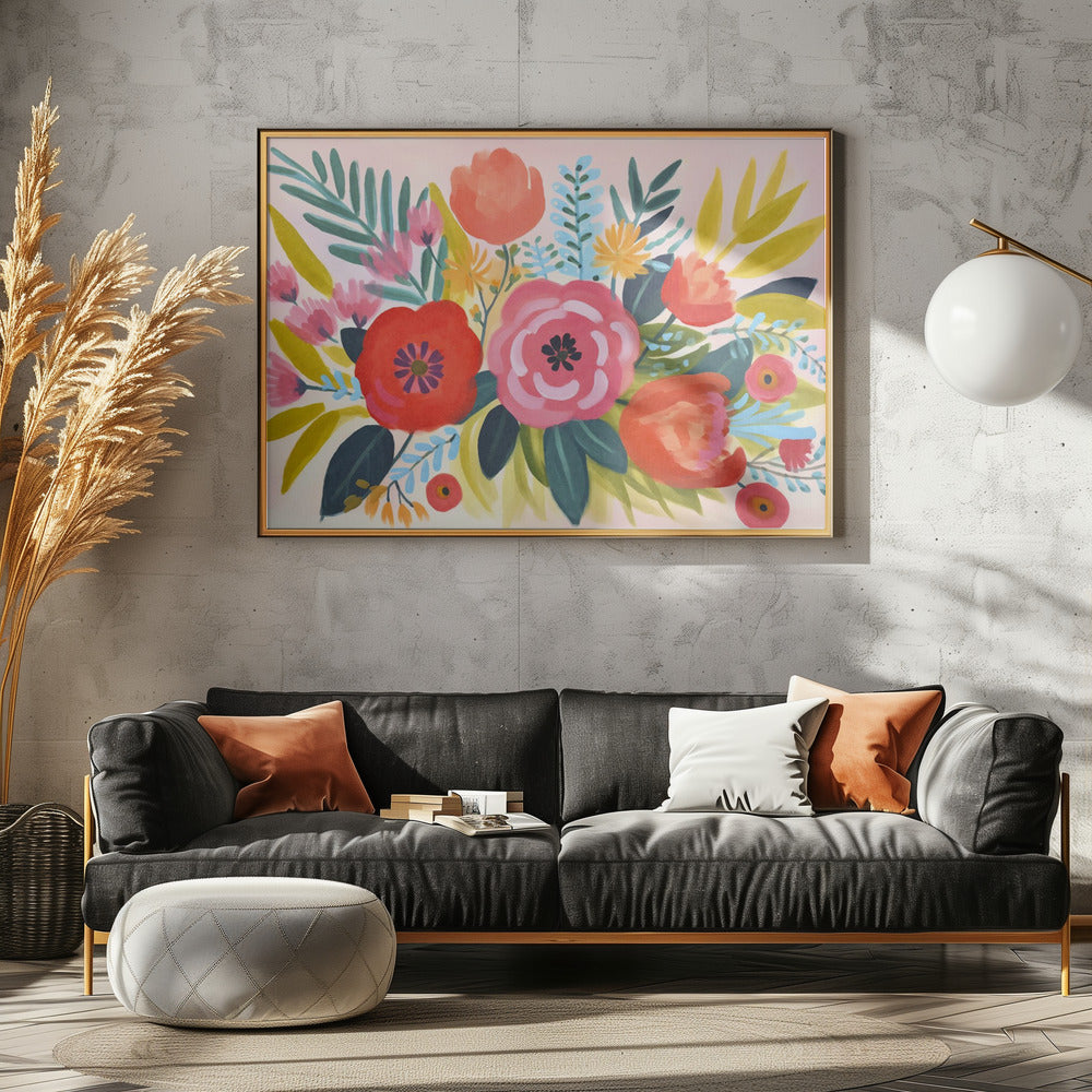Grillige Lentetuin | Canvas
