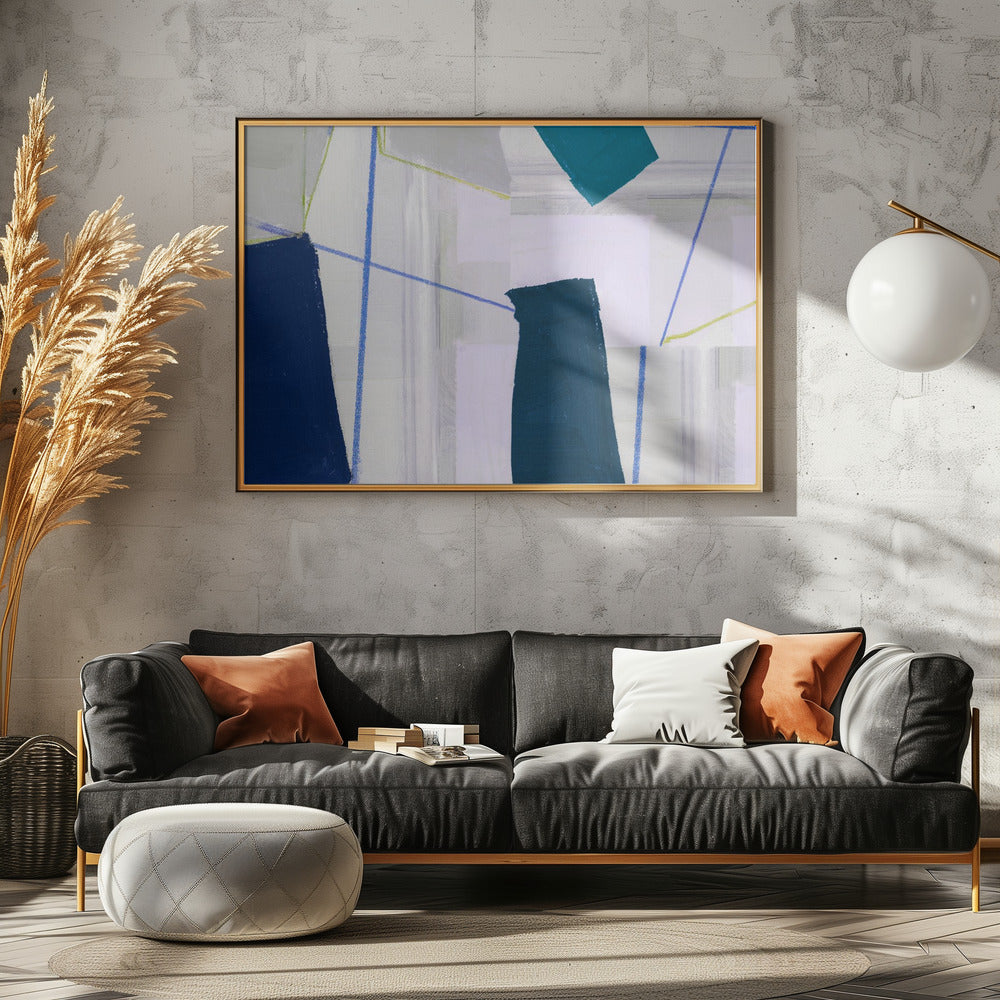 Abstract Composition In Blue 2 | Poster