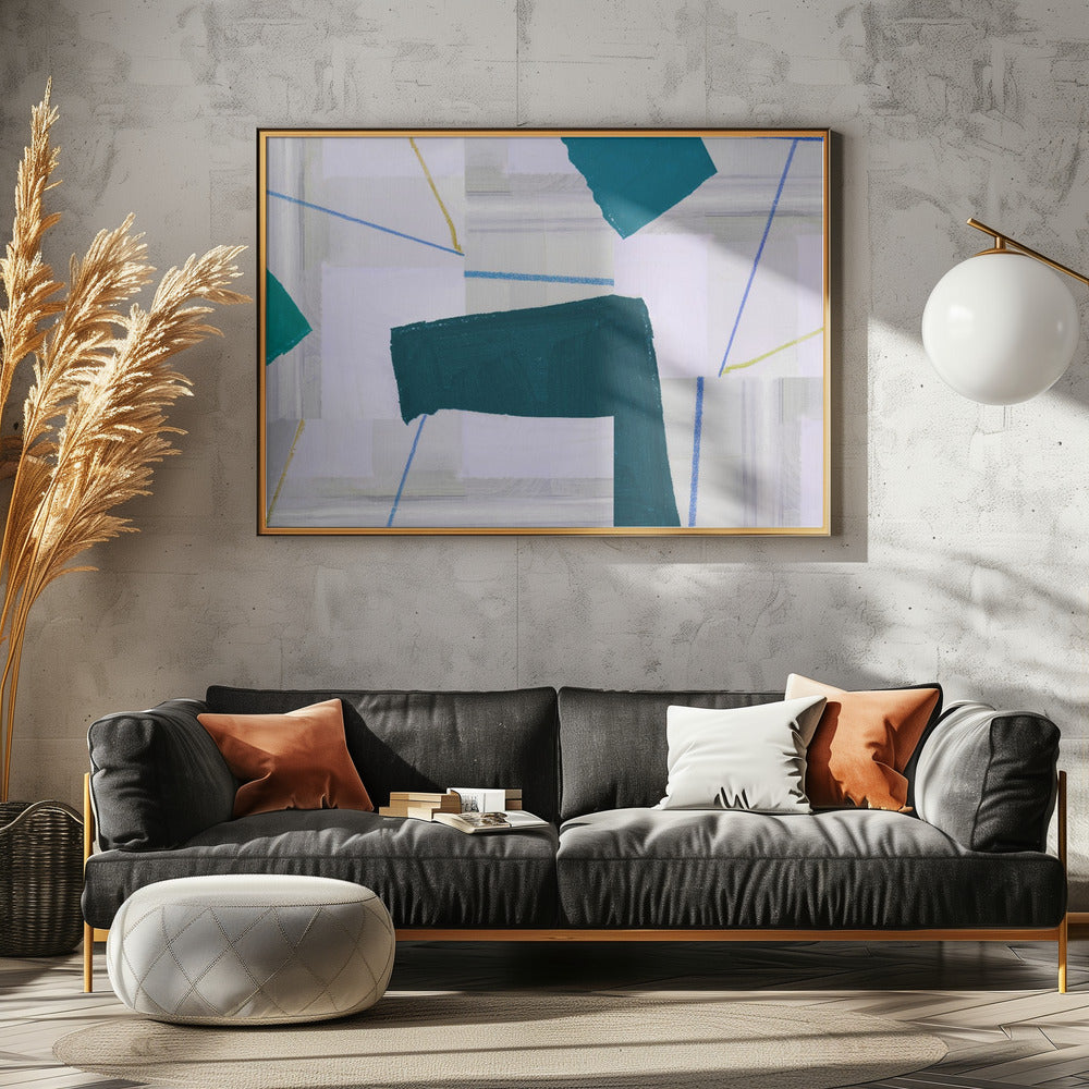 Abstract Composition In Blue 3 | Poster