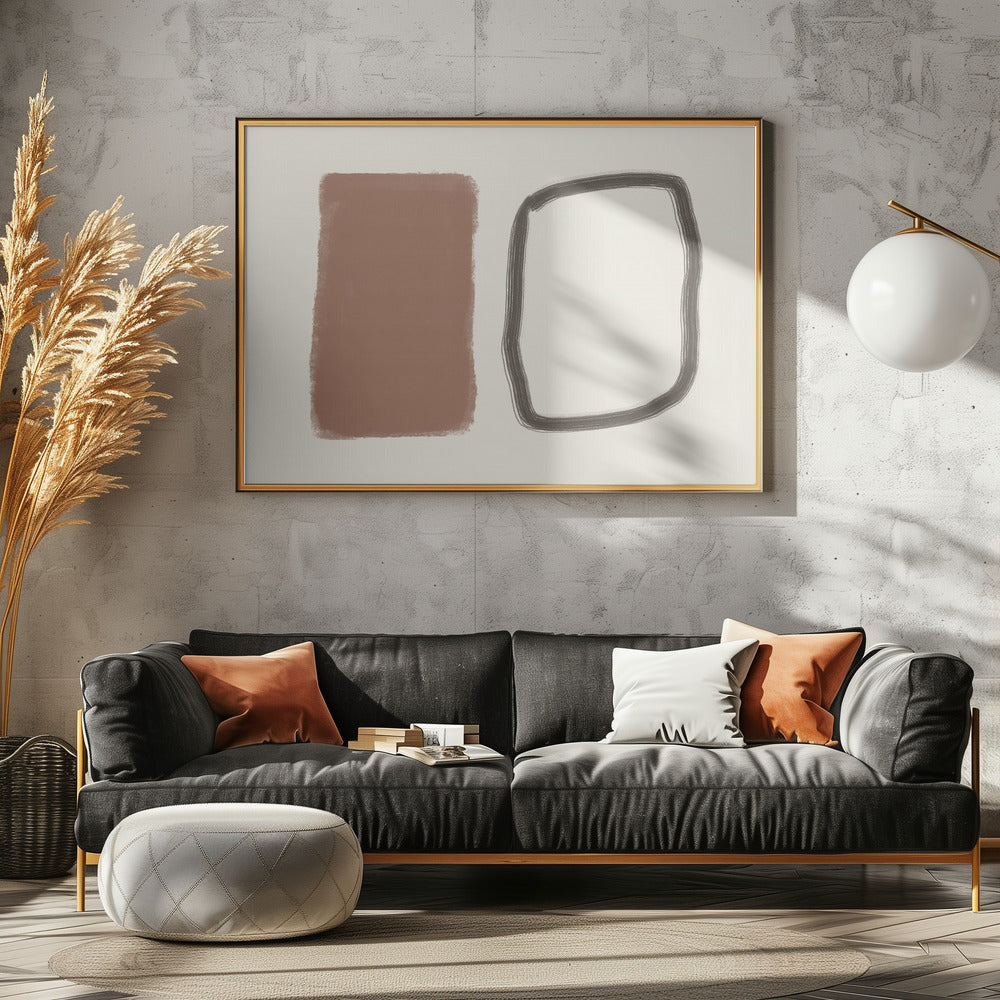 Vormen in contrast | Canvas