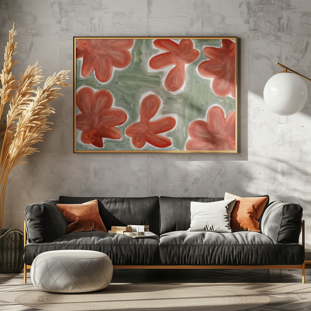 Grote bloemen | Canvas