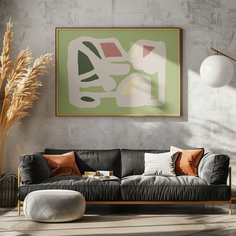 Green and pink ABSTRACT | Poster