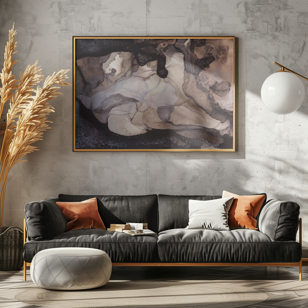 Aardse tinten en wervelende patronen | Poster