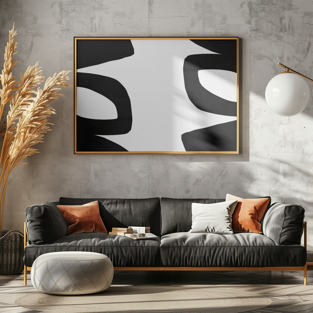 Grote zwarte vormen 2 | Canvas