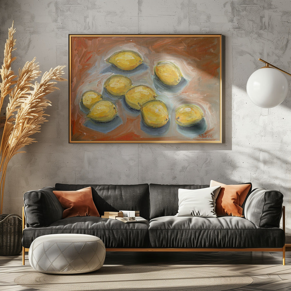 Citroenen met schaduw | Canvas