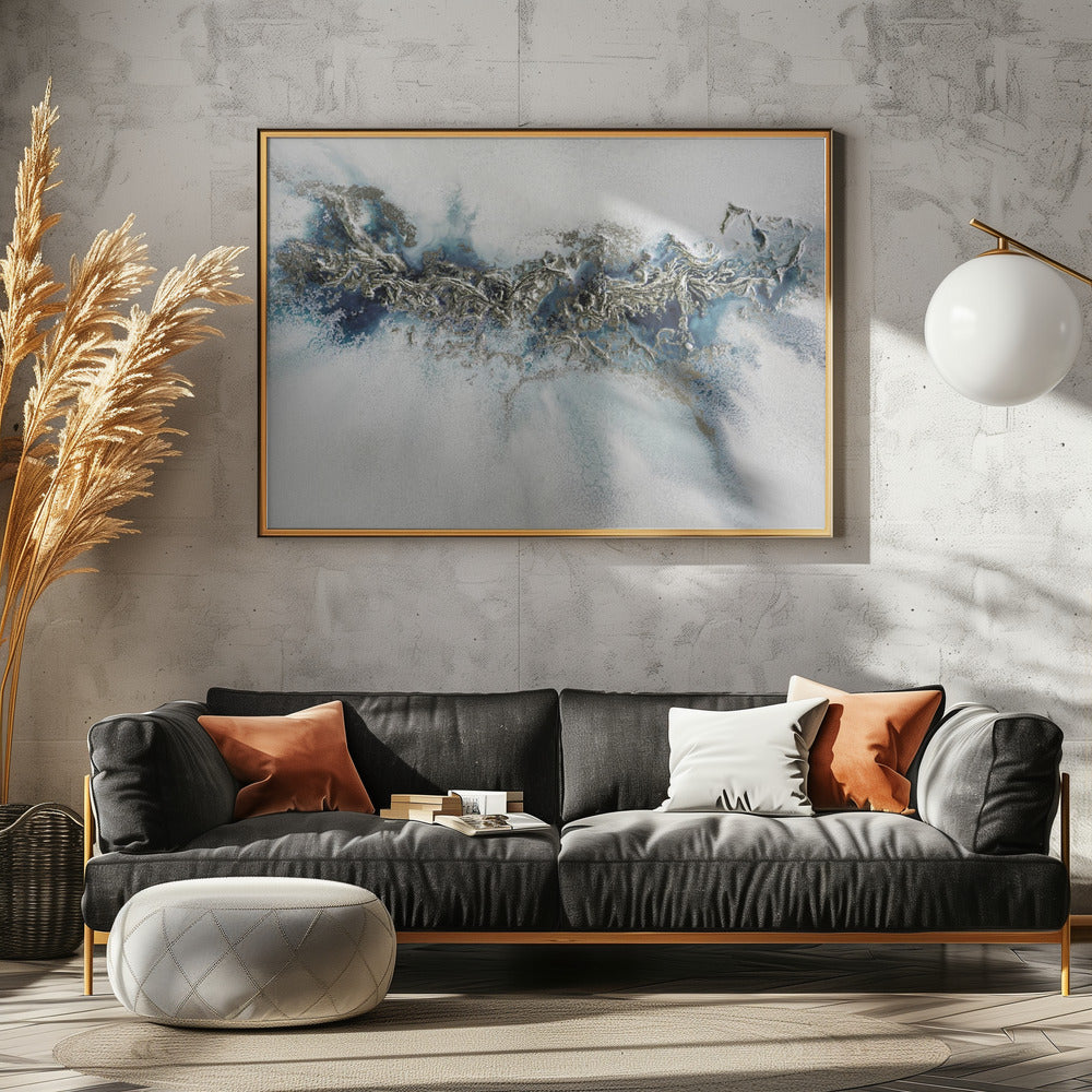 Meest populair - Verguld weefsel - Whitecaps schilderij | Canvas