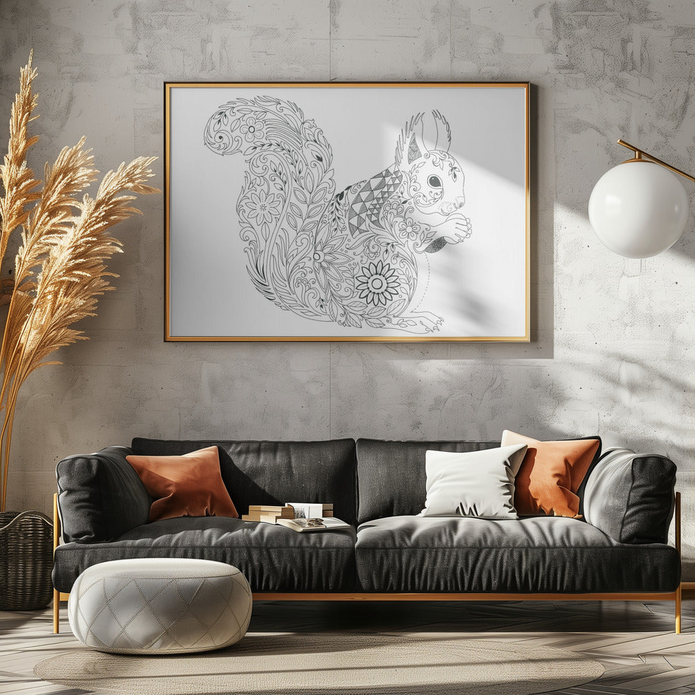 Ornate Squirrel Design | Canvas