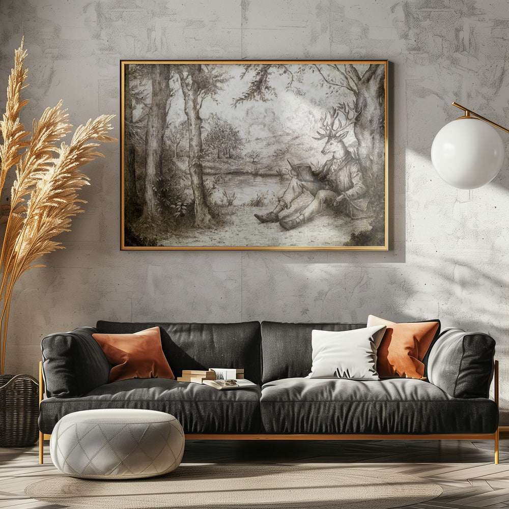LEZEN ONDER EEN BOOM | Canvas