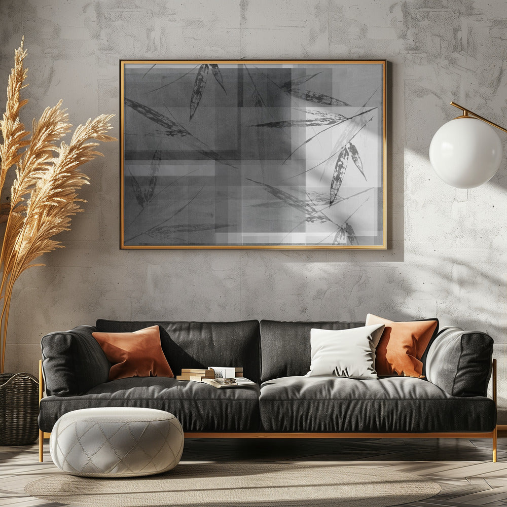 Abstracte botanische afbeeldingen in neutrale tinten | Canvas
