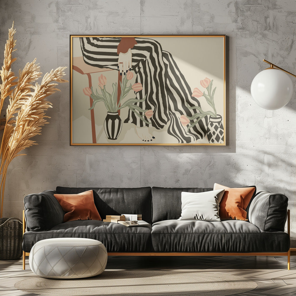 Tulpen aan mijn voeten | Canvas