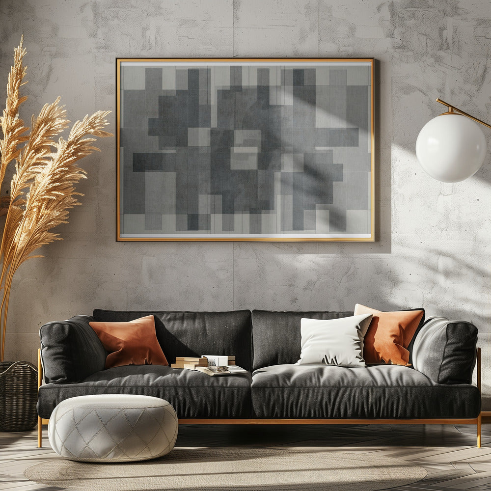Mid-Century Modern in grijstinten | Canvas
