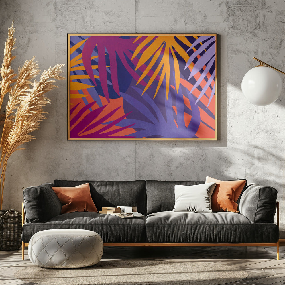 Levendige junglebladeren | Canvas