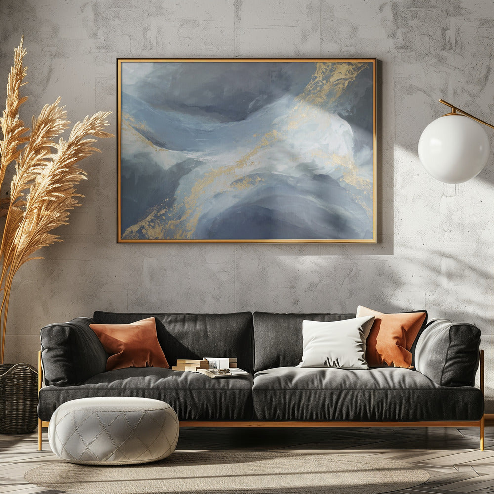 Gouden Stromen | Canvas