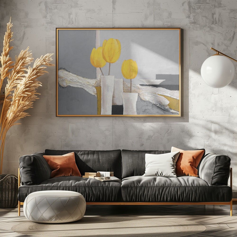 Gouden Tulp Trio | Canvas