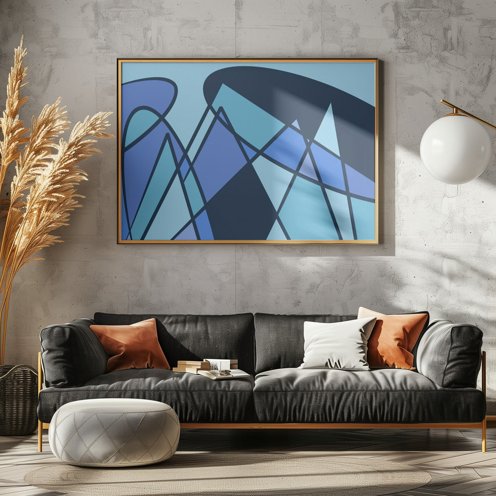 Blauw abstract | Canvas