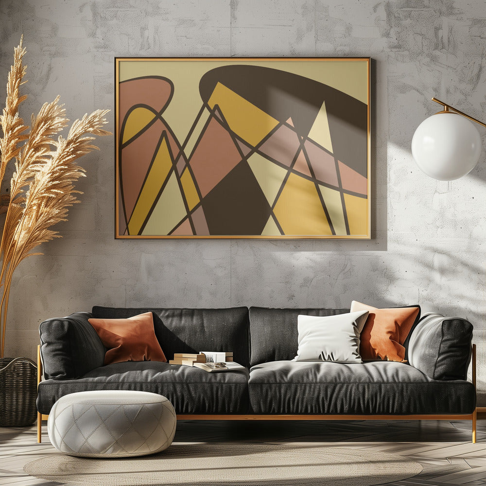 abstract goud | Canvas