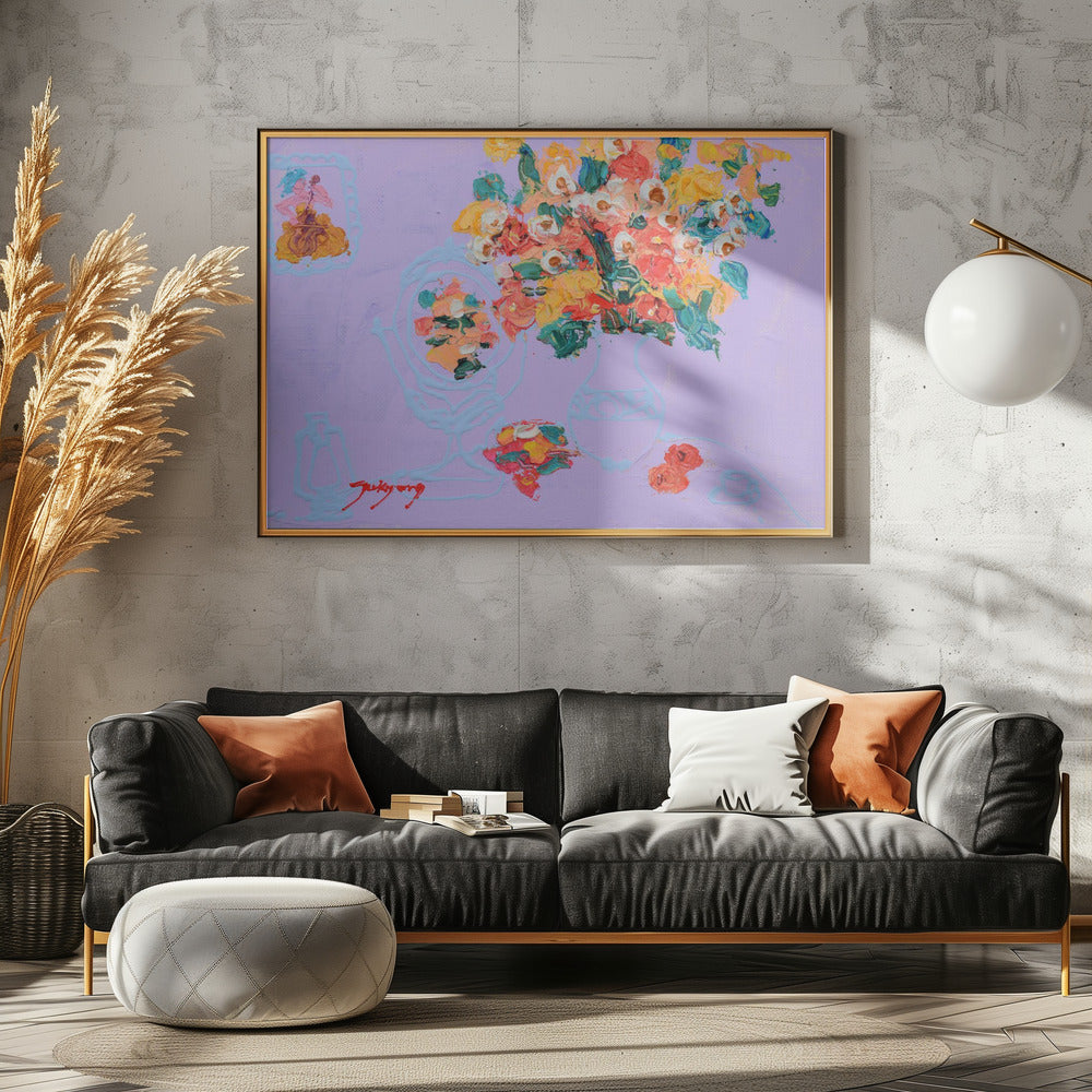 Levendige bloemen | Canvas