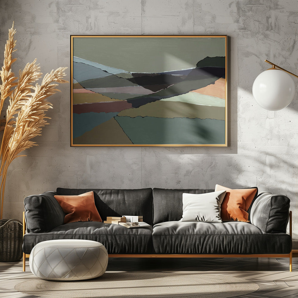 Ingetogen landschap | Canvas