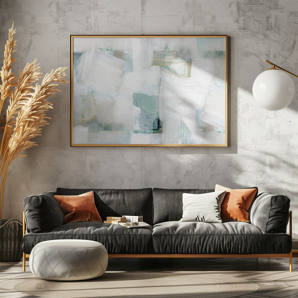 Fluisteringen van wit en blauw | Canvas