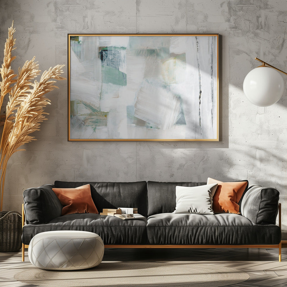 Fluisteringen van wit en blauw | Canvas