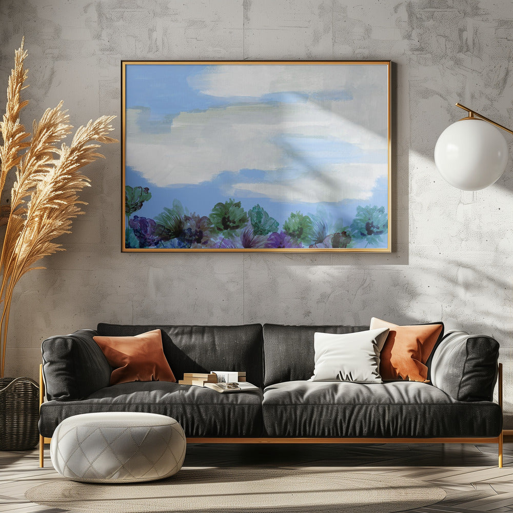Fluisterende wilde bloemenlucht | Poster