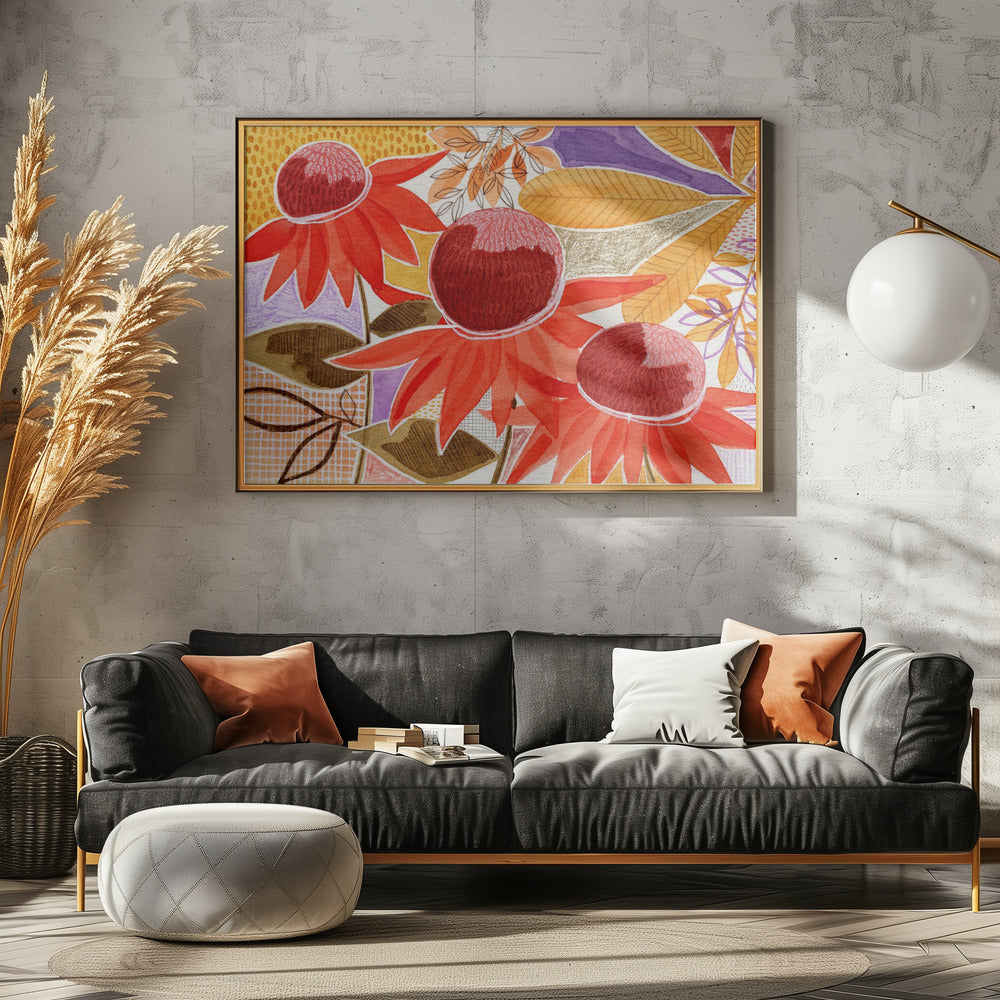 Gelaagde botanische aquarel | Canvas