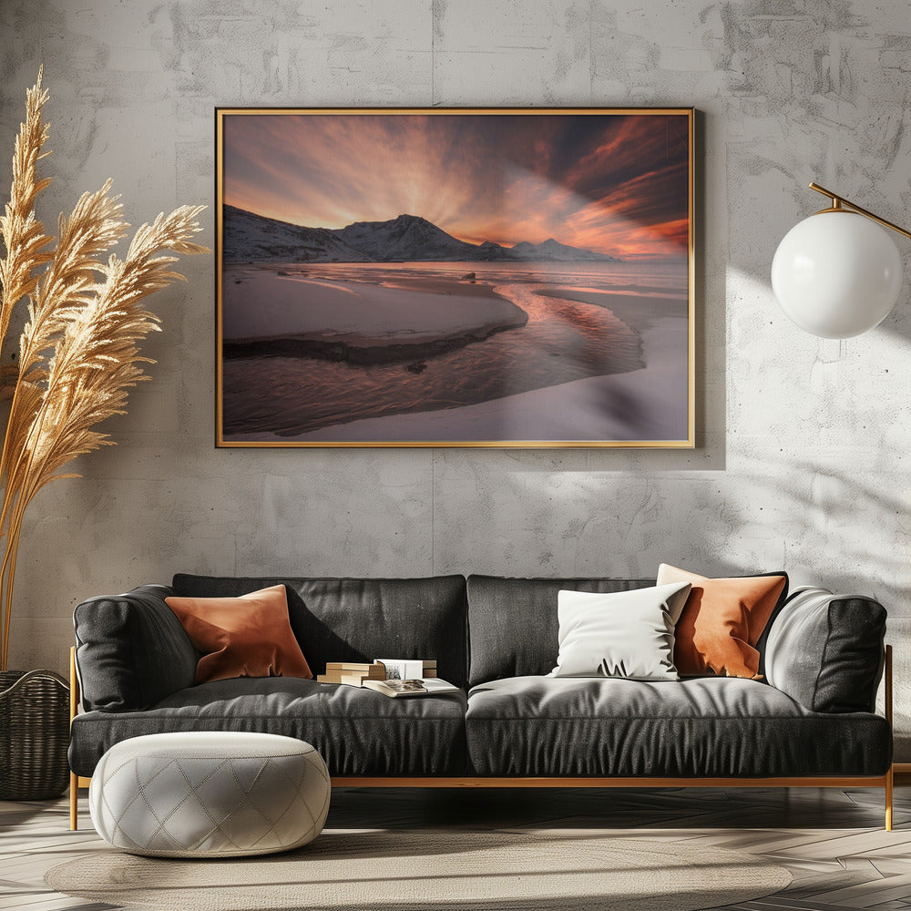 Gouden zonsondergang | Poster