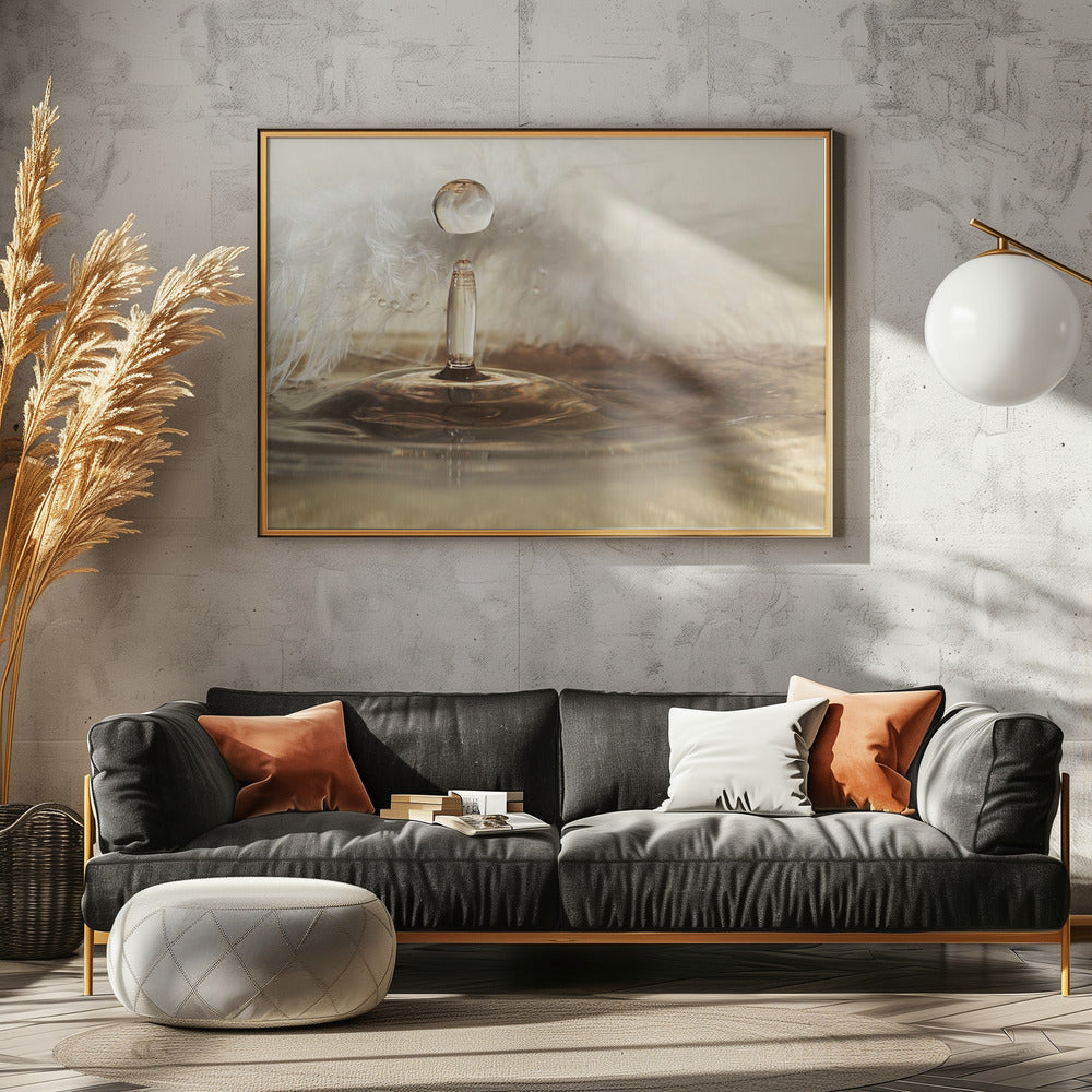 Golden featherdrops | Canvas
