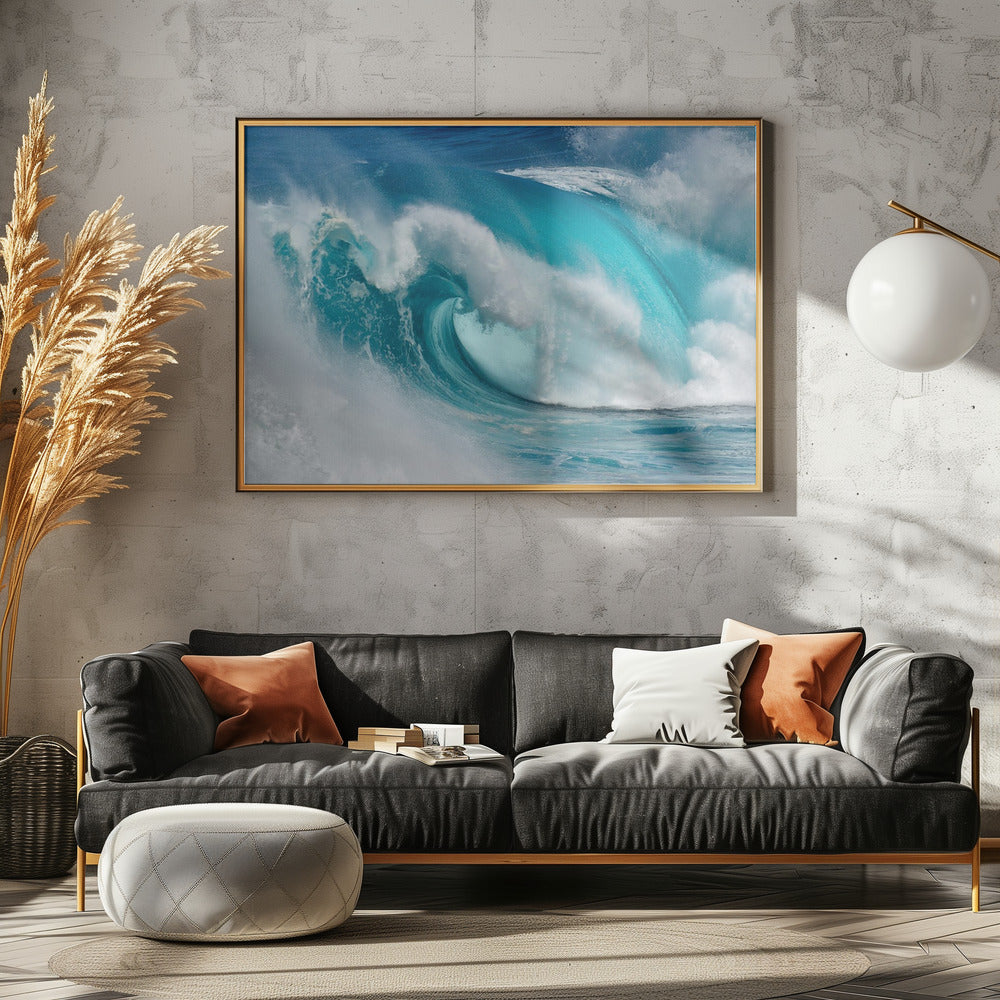 Als de oceaan verandert in blauw vuur | Canvas