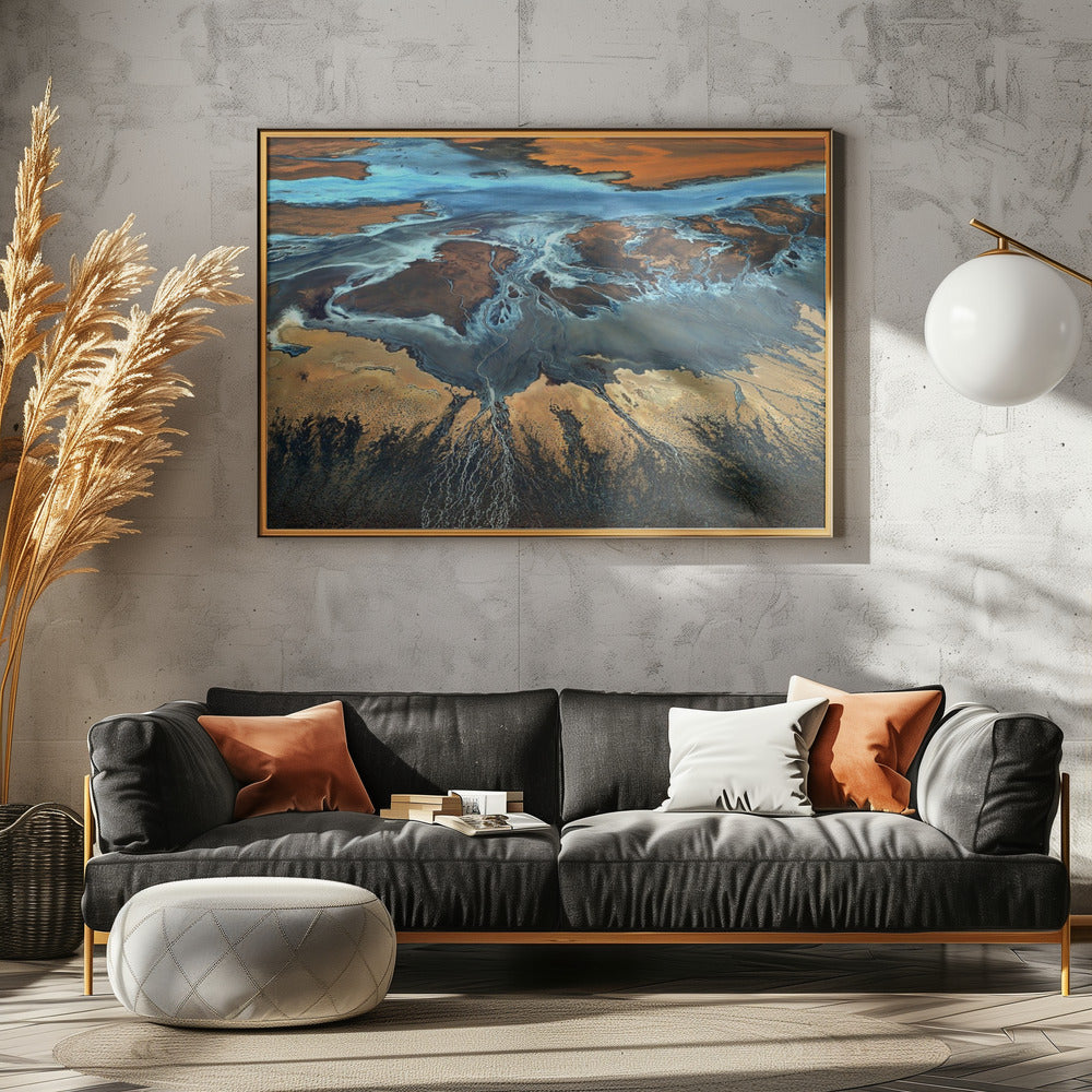 California Aerial - De woestijn van bovenaf | Canvas