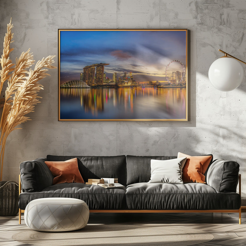 Zonsondergang aan de baai | Canvas