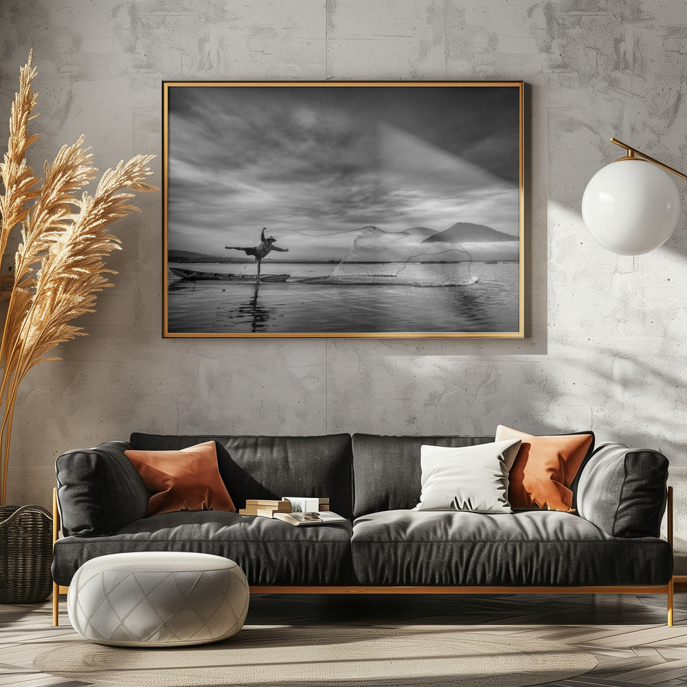 man achter de netten | Poster