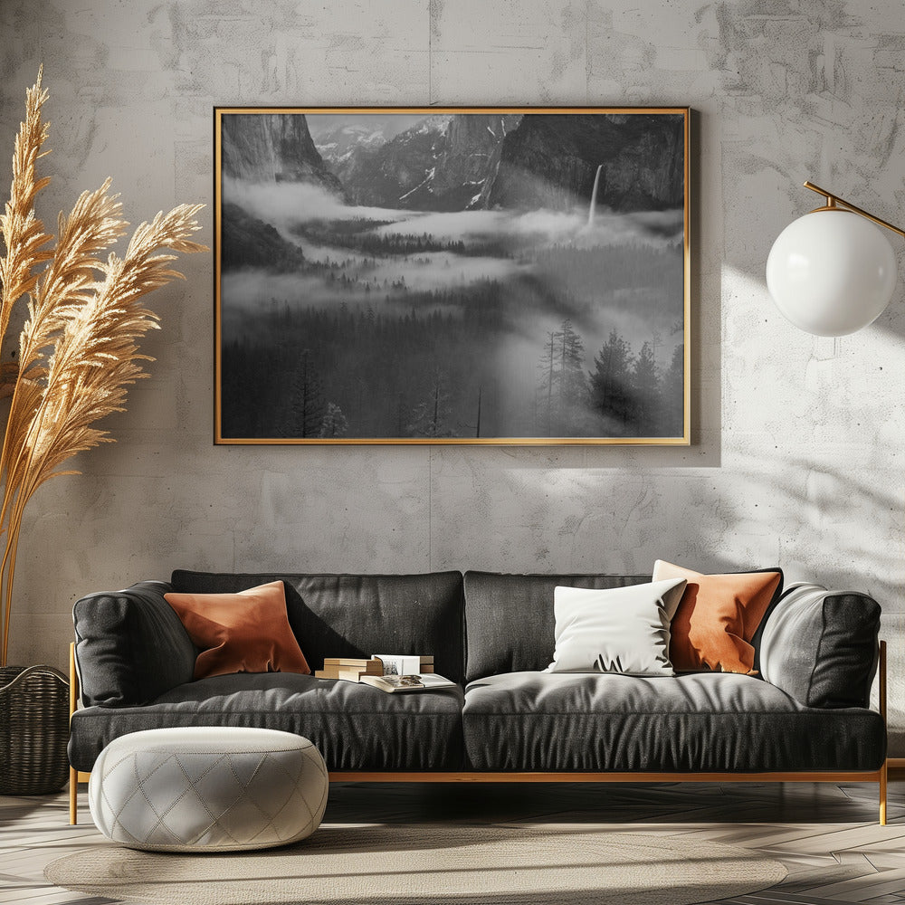 Mist drijft in Yosemite Valley | Canvas