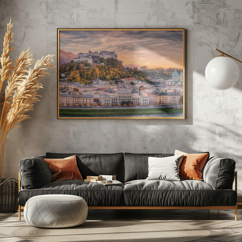 Salzburg in herfstkleuren | Canvas