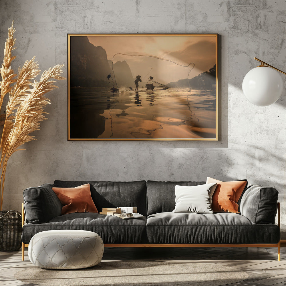 Spreid de visnetten uit | Poster