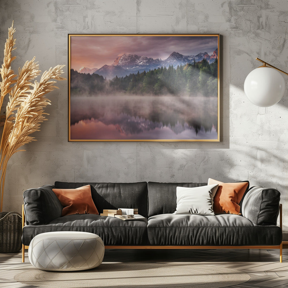 Zonsopgang bij het meer | Canvas