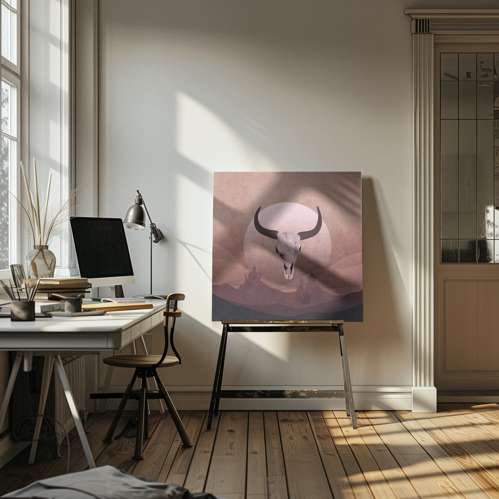 Woestijnmaanopkomst | Canvas