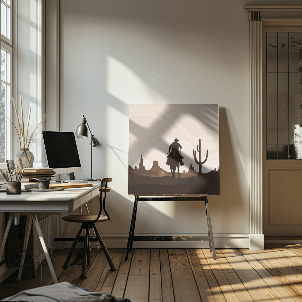 Cowboy's verre rit | Canvas
