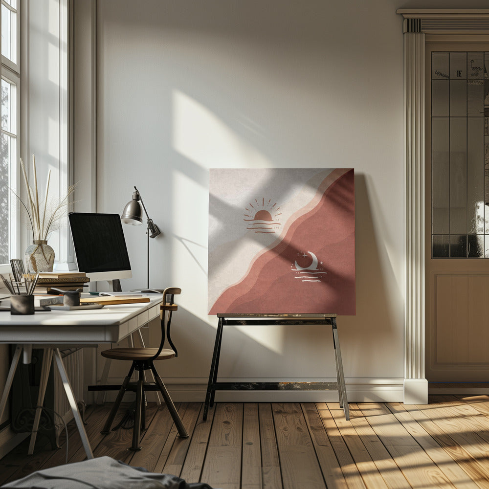 Dag- en nachtharmonie | Canvas