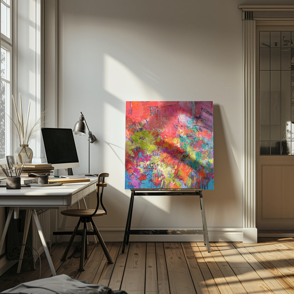 Levendige chaos ontketend | Canvas