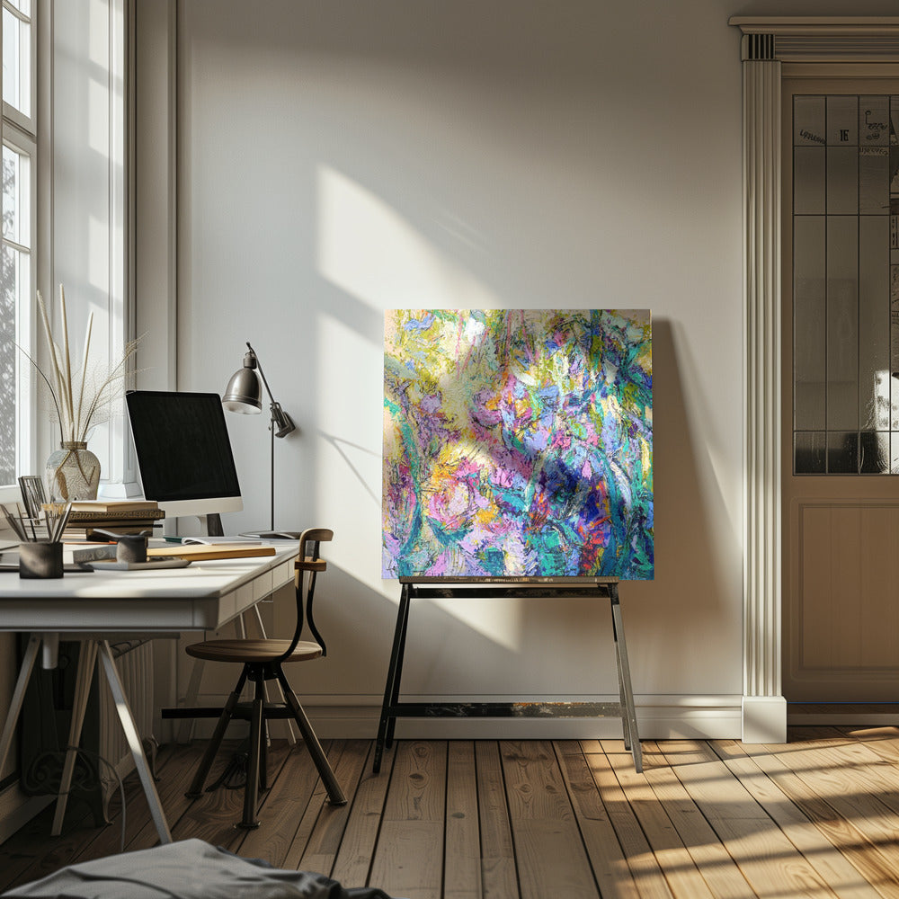 Expressionistisch kleurrijk abstract | Canvas