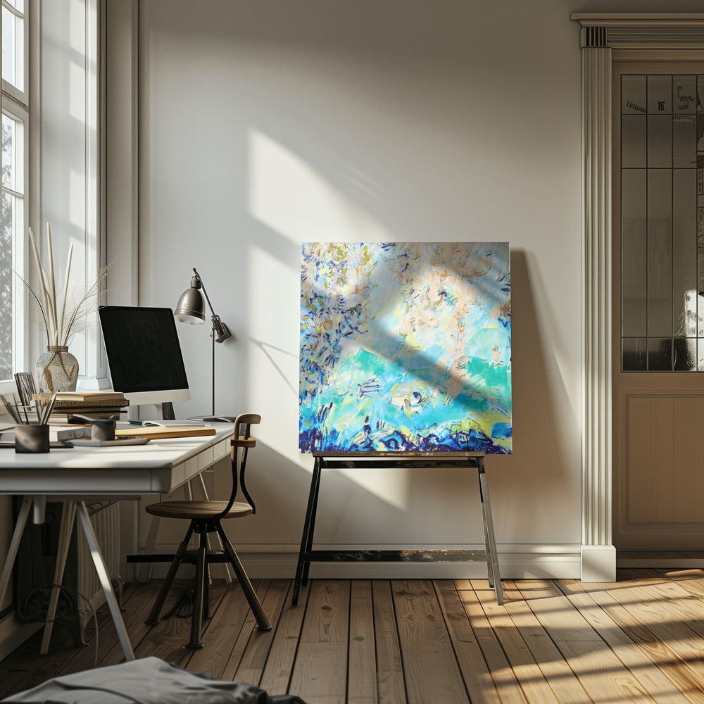 Expressionistisch kleurrijk abstract | Canvas