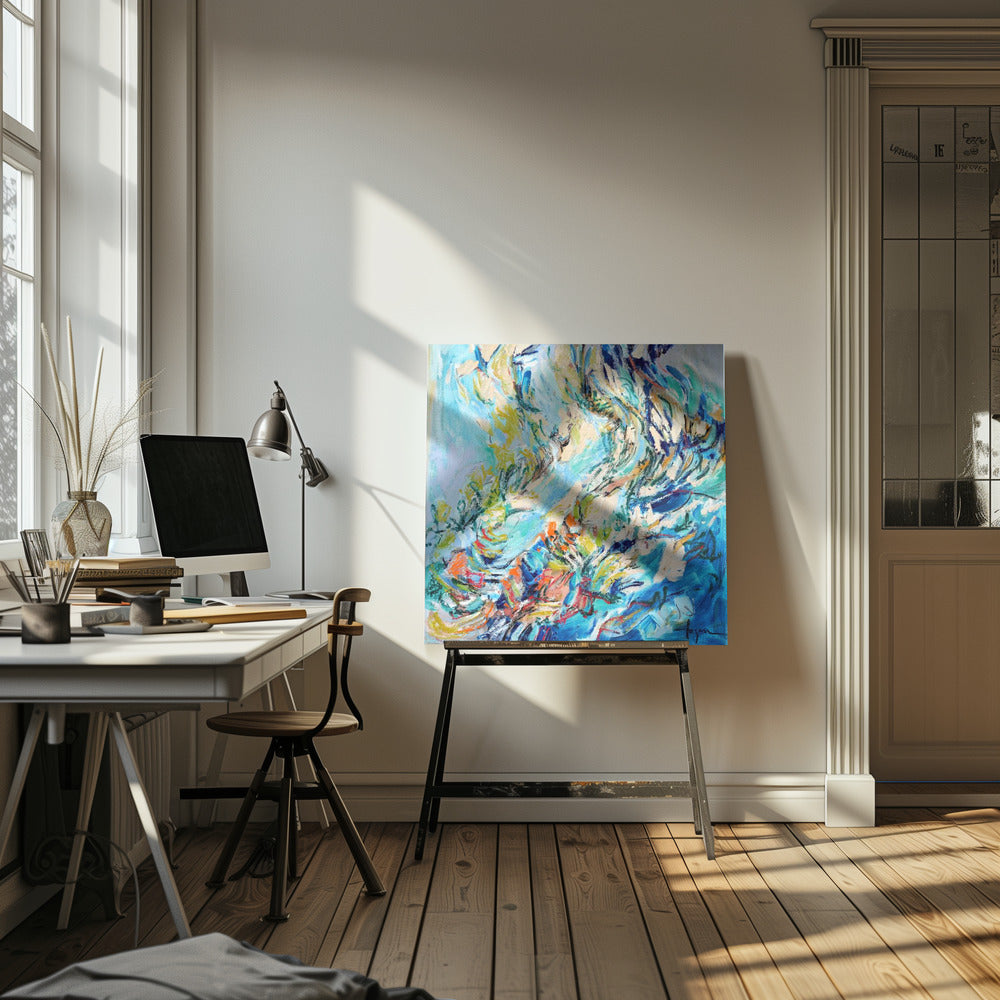 Een uitbarsting van bloeiend licht | Canvas