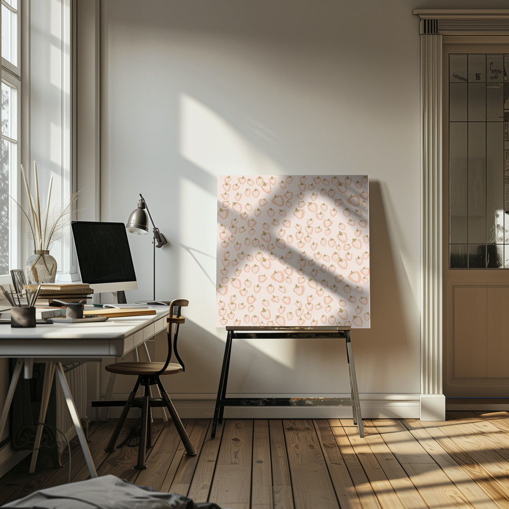 Aardbeien Zomerpatroon | Canvas