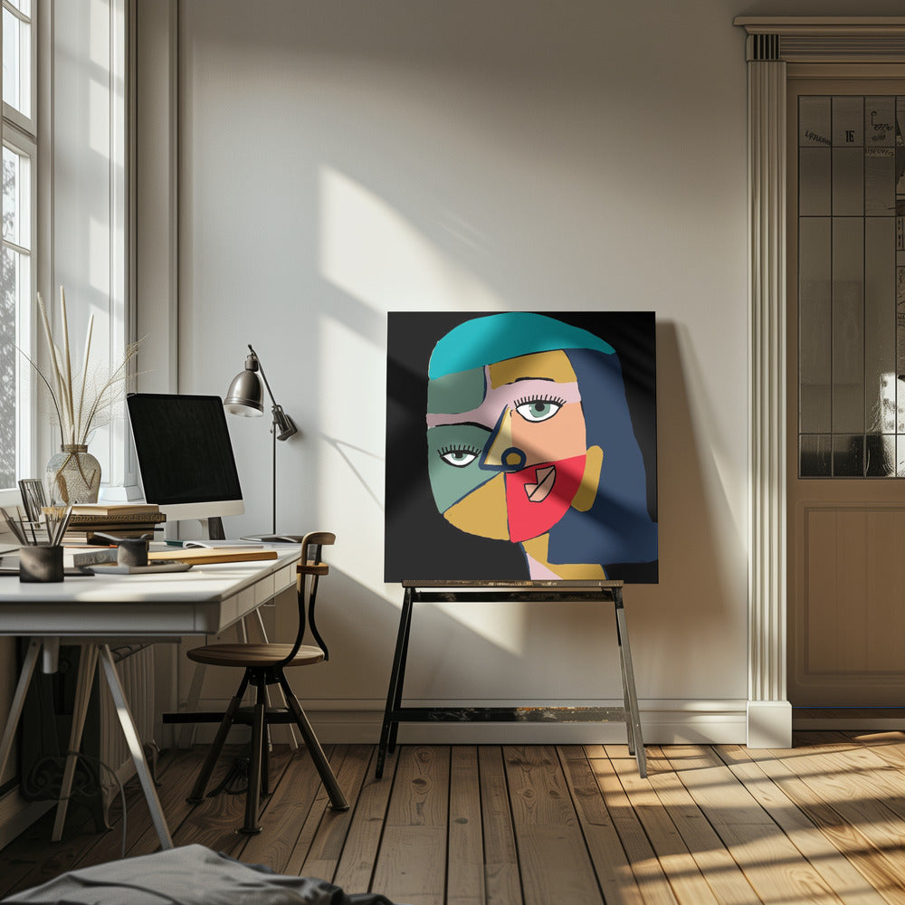 Gezicht van een vrouw | Canvas