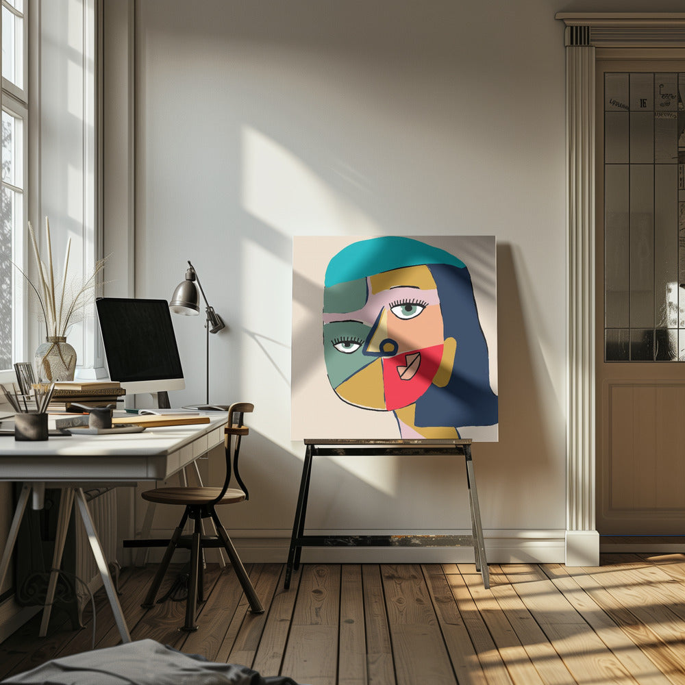 Gezicht van een vrouw | Canvas