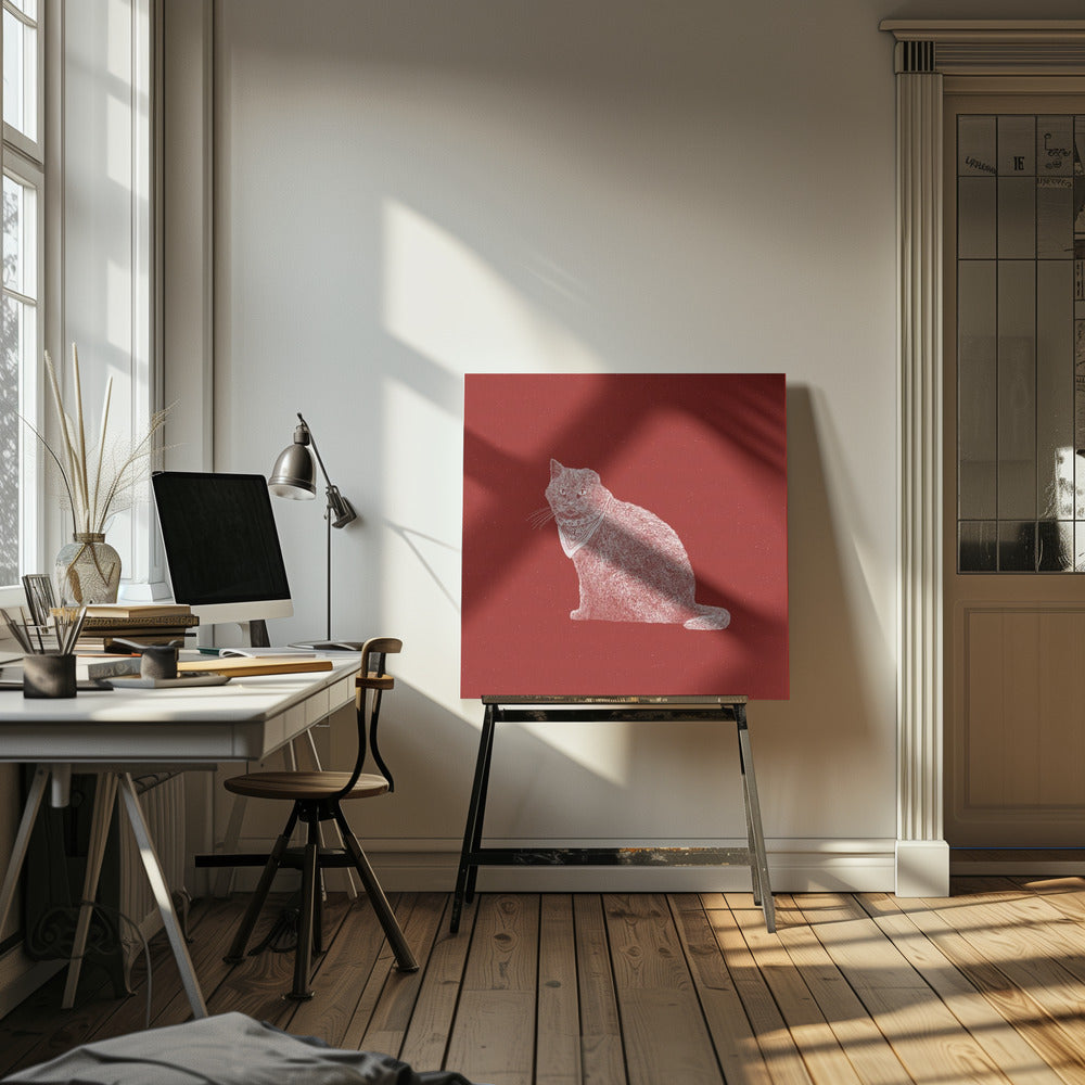 Stoere Banditkat | Canvas