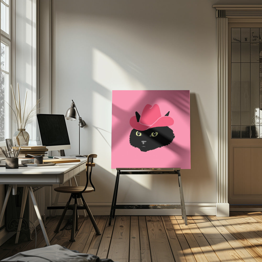 Marcy de schattige cowgirlkat | Canvas